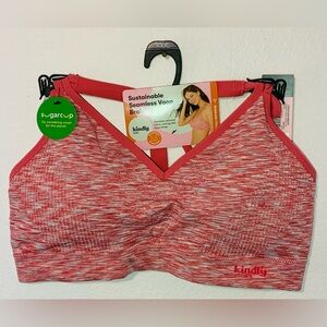 Kindly Yours Women’s Wire-Free Seamless Textured Voop Bralette XXXL